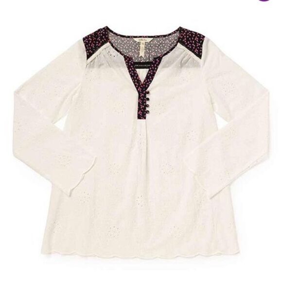 𝅺🆕matilda Jane White Snow Globe Eyelet Long Sleeve - Picture 2 of 13